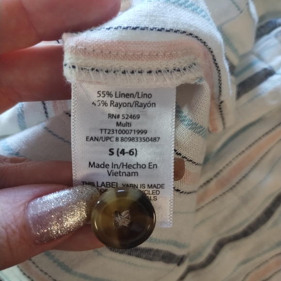 New Time And Tru Dress Linen Blend Coastal Boho Minimalist Pockets - Picture 16 of 16